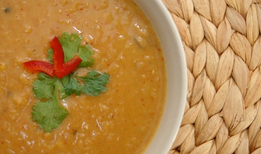 thai curry soup red lentil & coconut